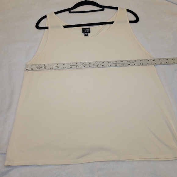 Eileen Fisher 100% Silk Cream Color Sleeveless Tank Top Women's XL - Picture 3 of 6
